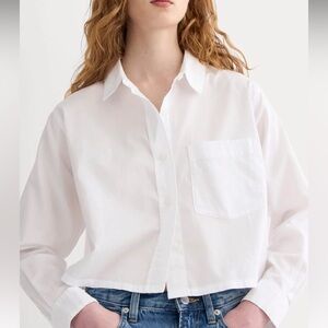 EVERLANE Way-Short Shirt in Silky Cotton Size XS
